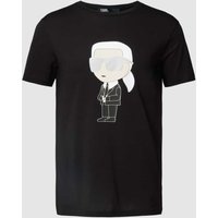 Karl Lagerfeld T-Shirt mit Motiv-Print in Black, Größe XXL von Karl Lagerfeld