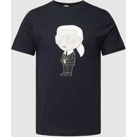 Karl Lagerfeld T-Shirt mit Motiv-Print in Marine, Größe L von Karl Lagerfeld