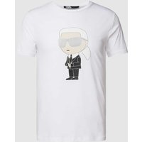 Karl Lagerfeld T-Shirt mit Motiv-Print in Weiss, Größe M von Karl Lagerfeld