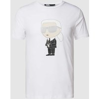 Karl Lagerfeld T-Shirt mit Motiv-Print in Weiss, Größe XXL von Karl Lagerfeld