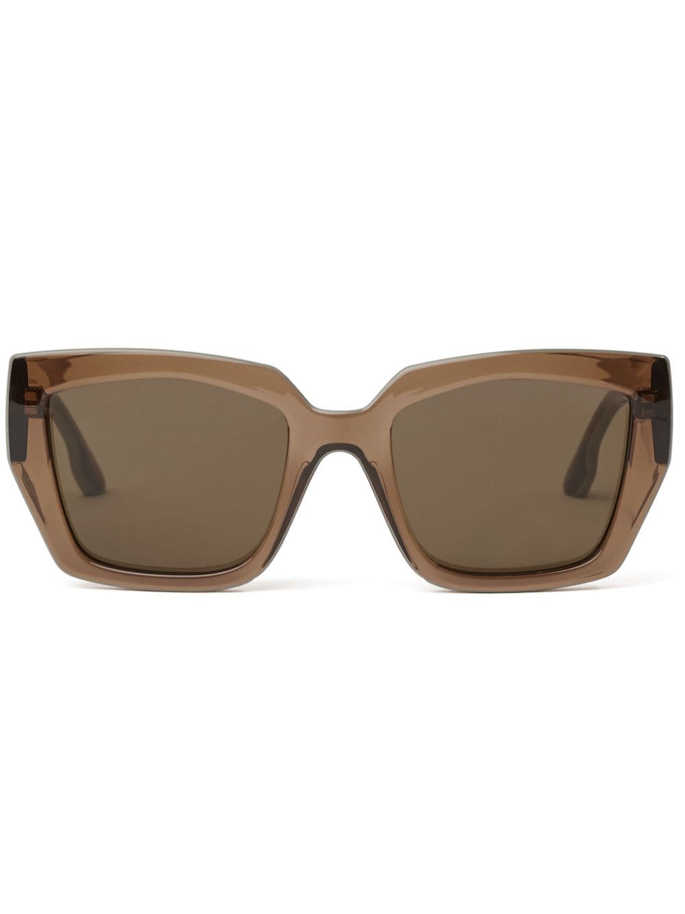 Karl Lagerfeld Transparente Karl Logo Sonnenbrille mit geometrischem Gestell - Braun von Karl Lagerfeld