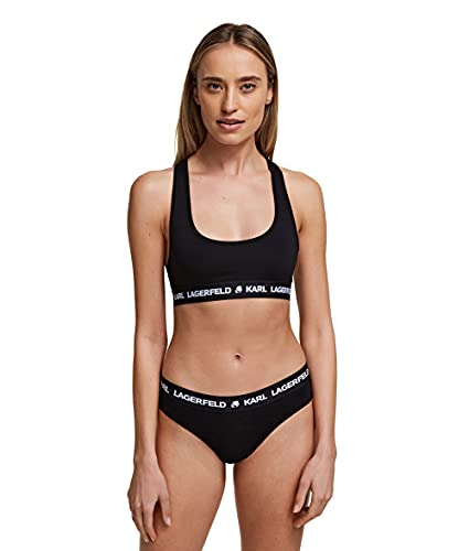 KARL LAGERFELD Damen Karl Lagerfeld Damen Sport-Bh Mit Karl-Logo, Schwarz, S von KARL LAGERFELD