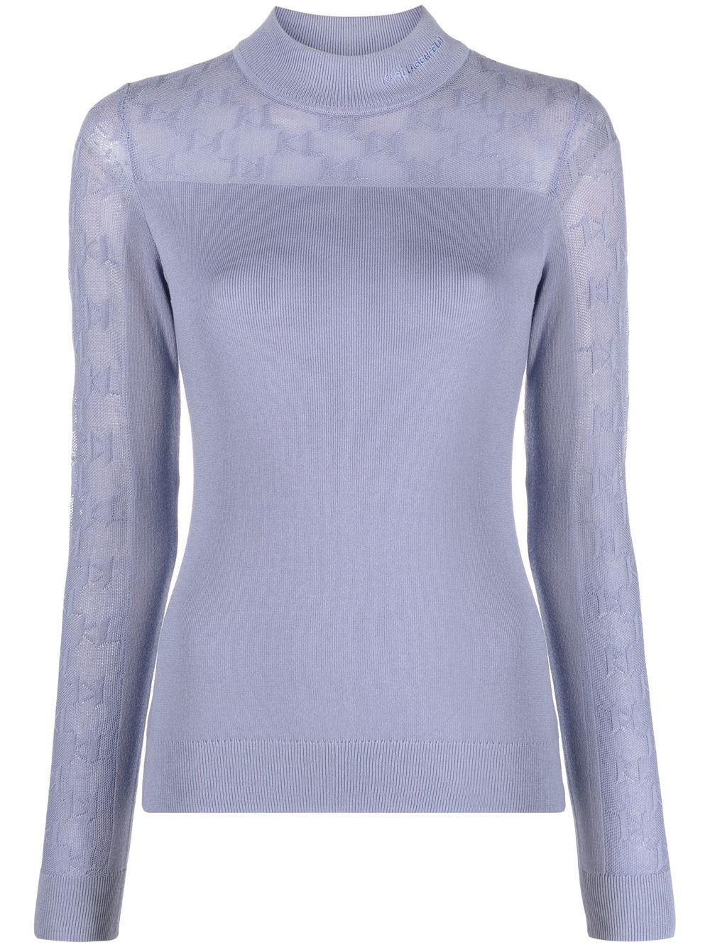 Karl Lagerfeld Pullover mit Stehkragen - Blau von Karl Lagerfeld