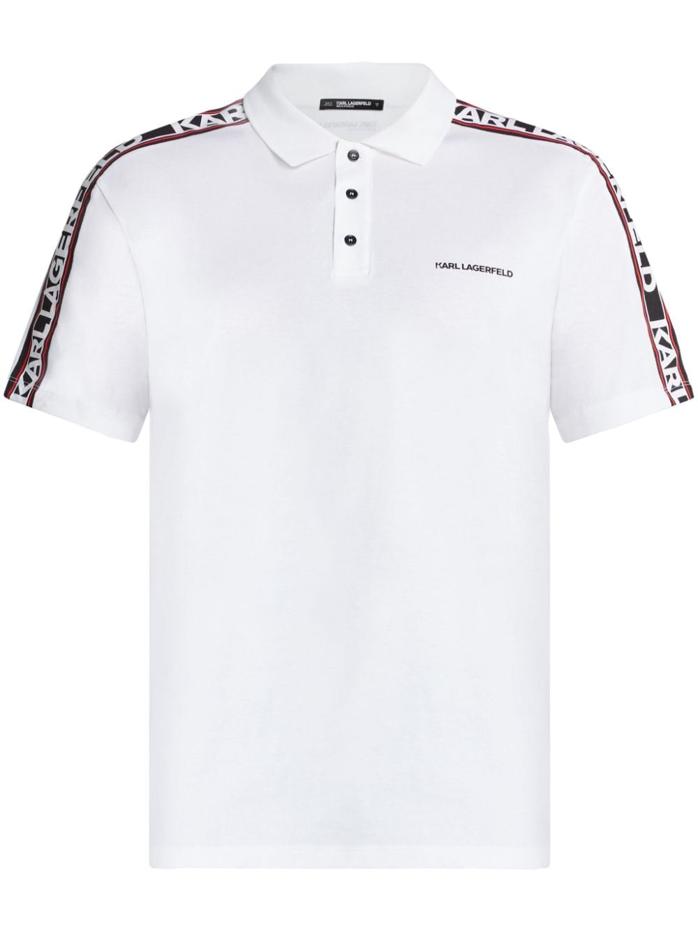 Karl Lagerfeld Poloshirt mit Logo-Streifen - Weiß von Karl Lagerfeld