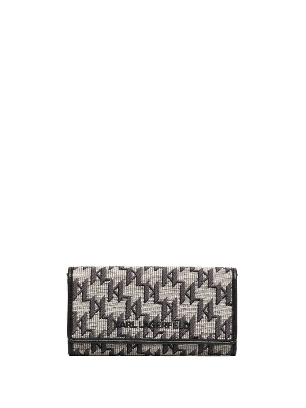 Karl Lagerfeld Jacquard-Portemonnaie - Braun von Karl Lagerfeld