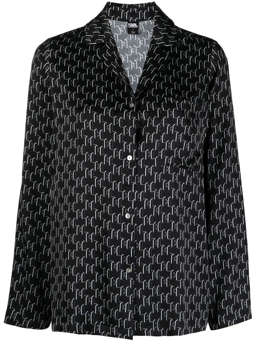 Karl Lagerfeld Pyjama mit Monogramm-Print - Schwarz von Karl Lagerfeld