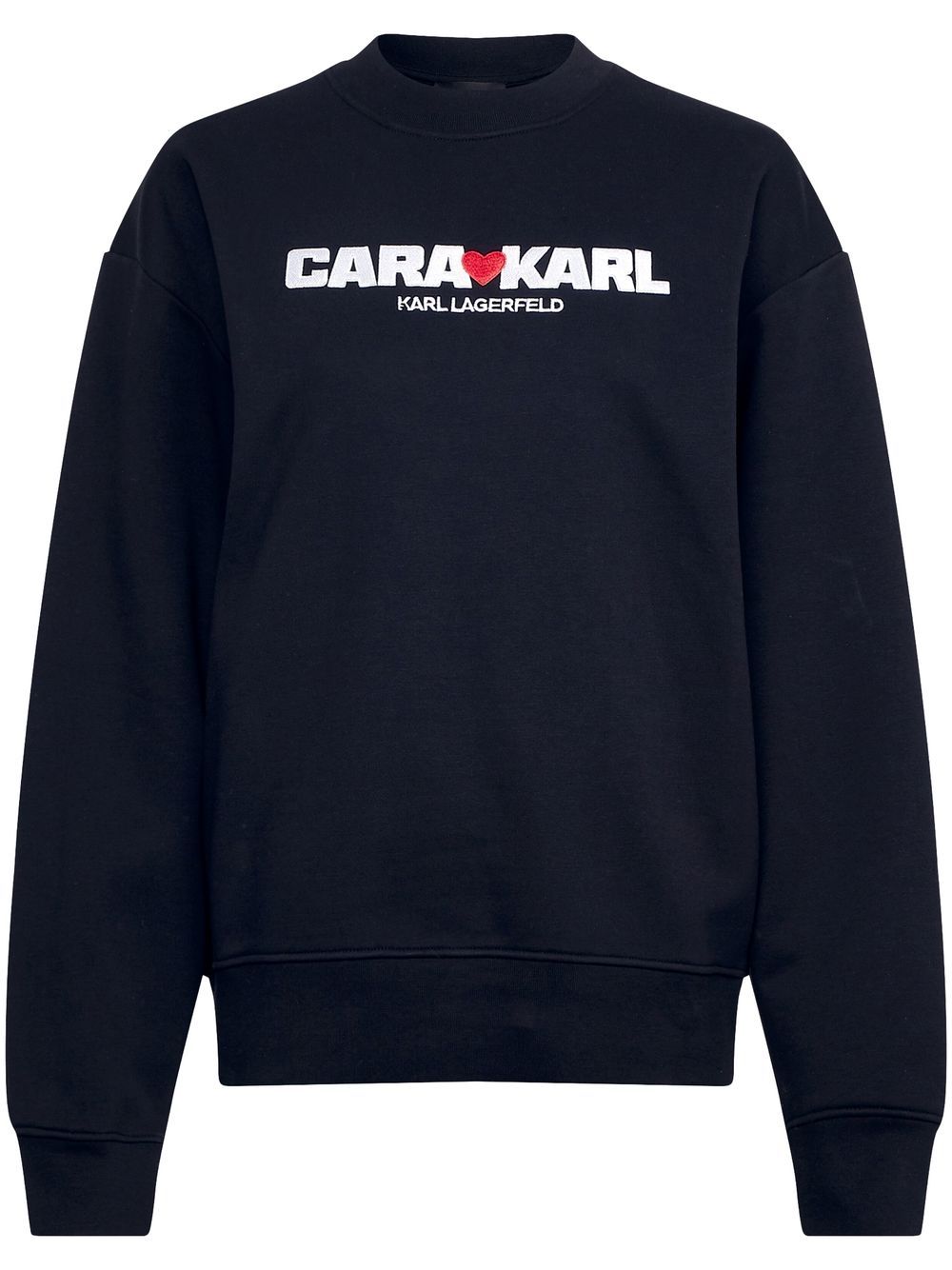 Karl Lagerfeld x Cara Delevingne Sweatshirt mit Logo-Print - Schwarz von Karl Lagerfeld