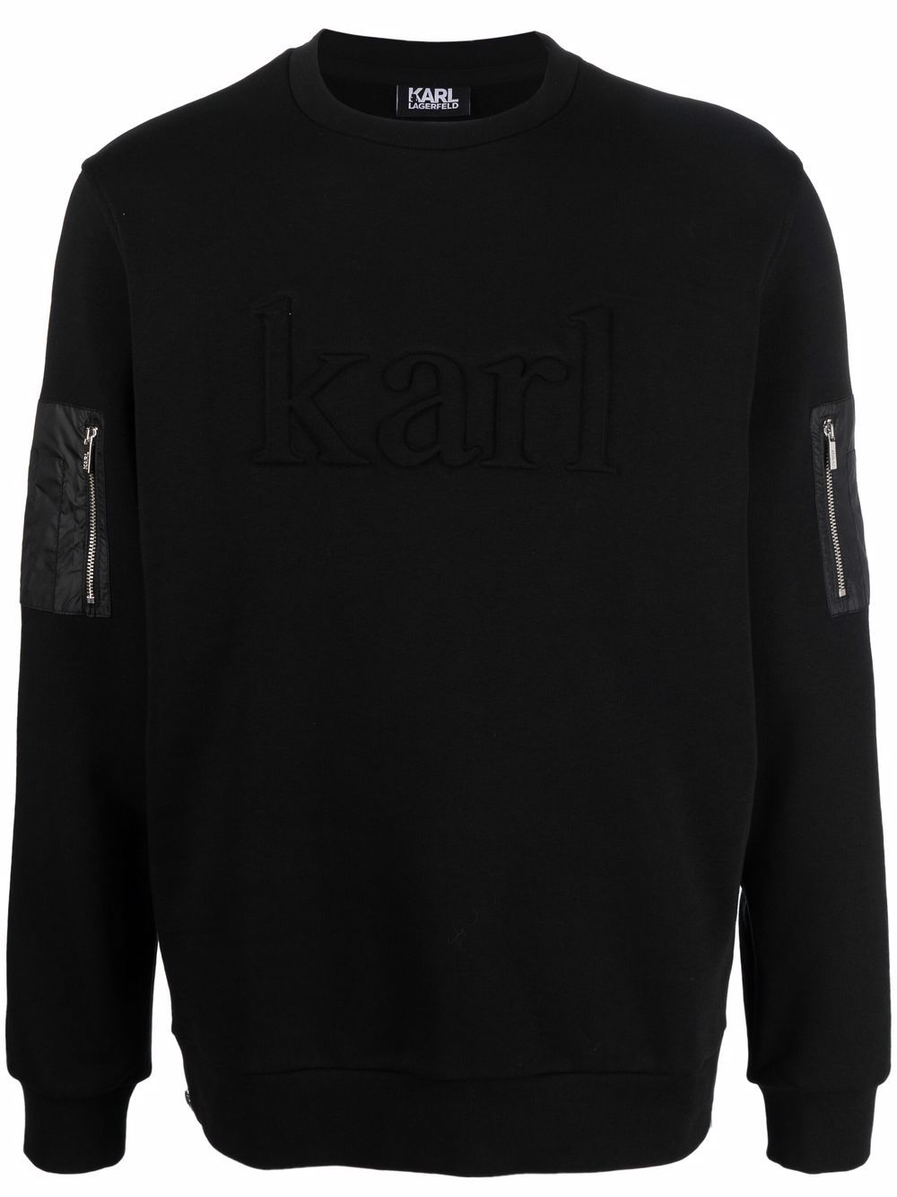 Karl Lagerfeld Pullover mit Ärmeltasche - Schwarz von Karl Lagerfeld