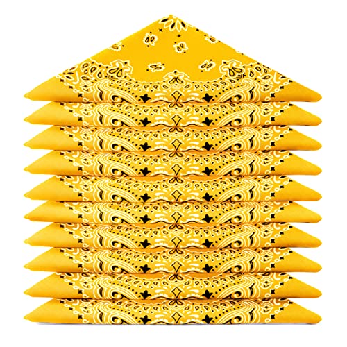 Karl Loven BANDANA 5 Stück Mango-Orange - Paisley Mandala Muster - 100% Baumwolle TÜV geprüft - Dicker Stoff - 20 Exklusivfarben von Karl Loven