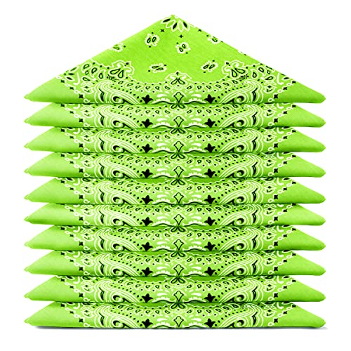 ...KARL LOVEN BANDANA 5 Stück Apfelgrün - Paisley Mandala Muster - 100% Baumwolle TÜV geprüft - Dicker Stoff - 20 Exklusivfarben von Karl Loven