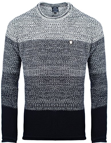 Carisma Herren - Strickpullover 7398 Streetwear Menswear Autumn/Winter Knit Knitwear Sweater CRSM CARISMA Fashion, Größe M, Farbe Navy von Karl´s People