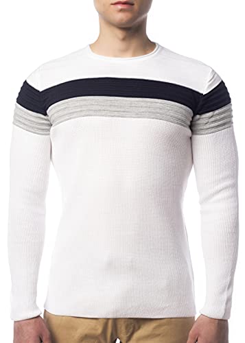 Karl's People Herren Feinstrickpullover K-128 White L von Karl´s People