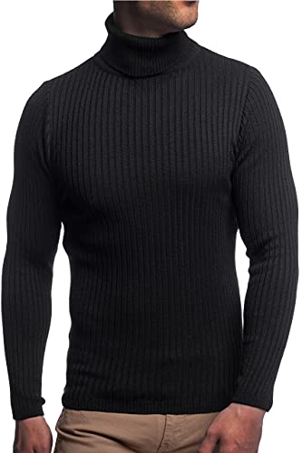 Karl's people Herren Feinstrick Rollkragenpullover in verschieden Farben K-107, Größe XL, Farbe Black von Karl´s People