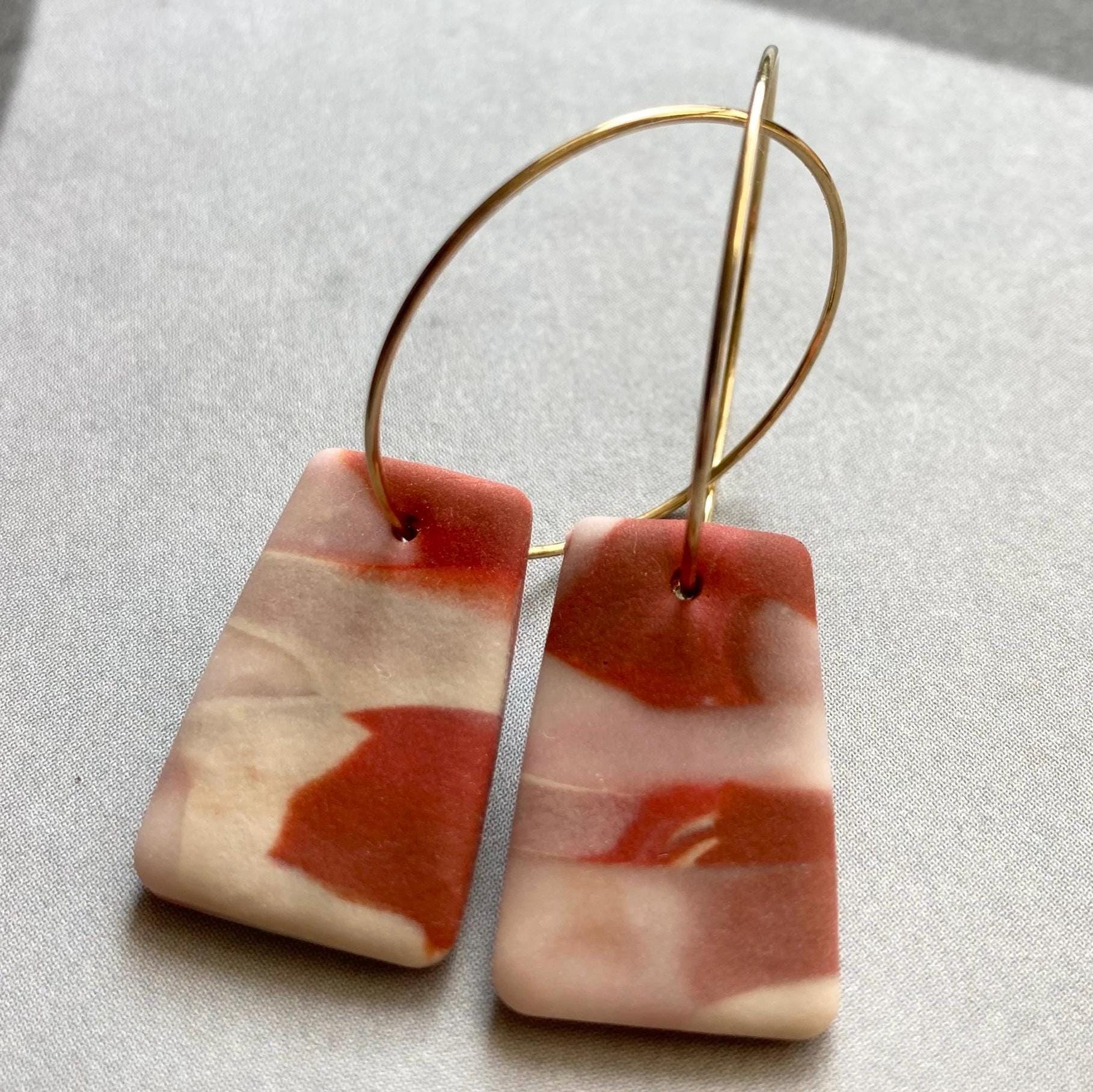 Ohrringe Polymer/Fimo Creolen Hoops Vergoldet Nickelfrei Mit Anhänger Bunte Statementschmuck Ohrringe Polymer/Fimo Creolen Hoops Vergoldet Nickelfrei Mit Anhänger Bunte Statementschmuck von KarlaKonfetti
