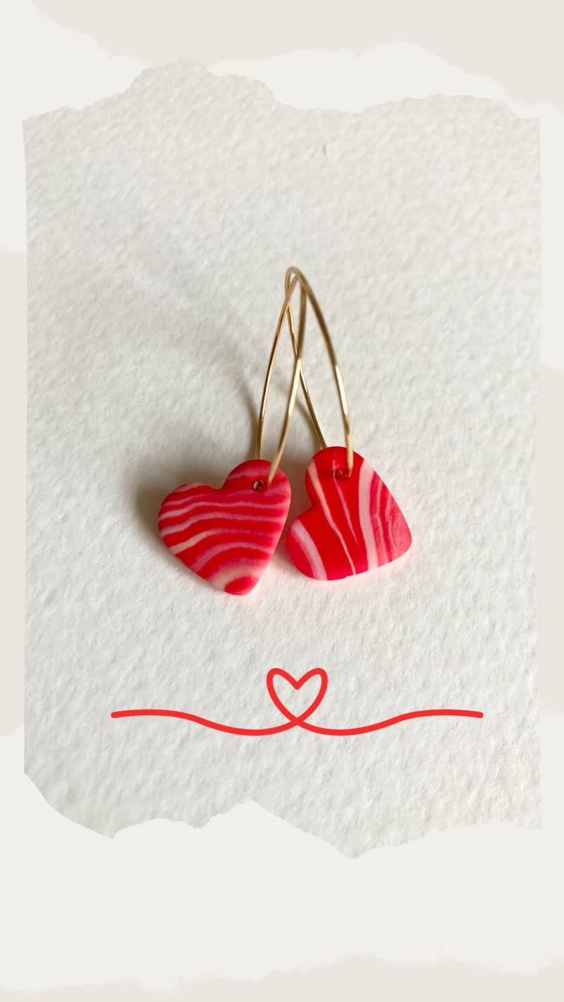 Ohrringe Polymer/Fimo Creolen Hoops Vergoldet Nickelfrei Mit Anhänger Bunte Statementschmuck Ohrringe Polymer/Fimo Creolen Hoops Vergoldet Nickelfrei Mit Anhänger Bunte Statementschmuck von KarlaKonfetti