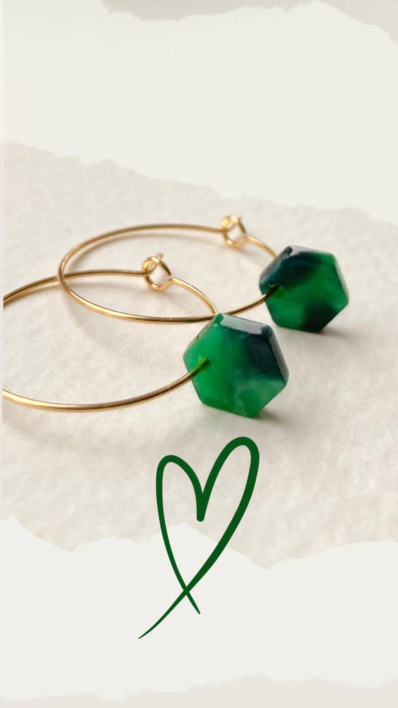 Ohrringe Polymer L Fimo Creolen Hoops Vergoldet Nickelfrei I Mit Anhänger Bunte Moderne Ohrringe Polymer L Fimo Creolen Hoops Vergoldet Nickelfrei I Mit Anhänger Bunte Moderne von KarlaKonfetti