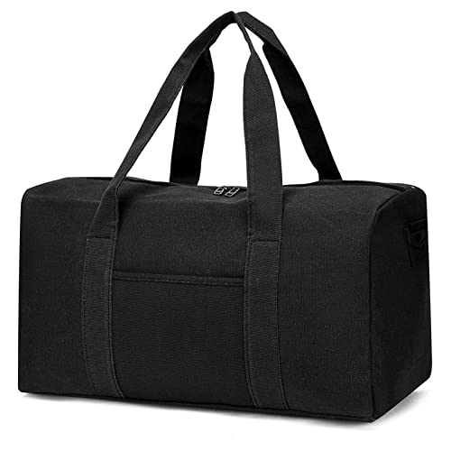 Große Reisetasche aus Segeltuch, Reisetasche, Sporttasche, Turnbeutel für Damen und Herren, Schwarz , L Große Reisetasche aus Segeltuch, Reisetasche, Sporttasche, Turnbeutel für Damen und Herren, Schwarz , L von Karlak