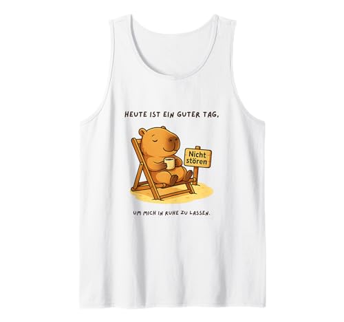 Heute ist EIN guter Tag - Capybara Damen Herren Sprüche Tank Top von Karlchen Capybara