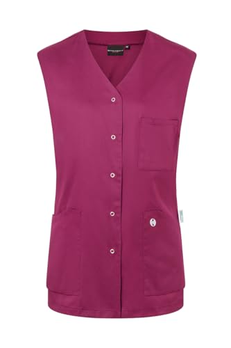 Karlowsky Damen Kasack Essential Ärmellos V-Ausschnitt Druckknöpfe Modern Fit Polyester/Baumwollmix nachhaltig Oeko-TEX® pflegeleicht - Farbe Fuchsia - Größe 50 von Karlowsky