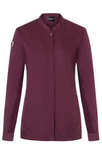 Karlowsky Damen Kochjacke Green-Generation Druckknöpfe Modern Fit Polyester/Baumwollmix Oeko-TEX® nachhaltig Aubergine - Größe 34 von Karlowsky