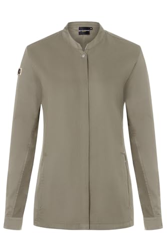 Karlowsky Damen Kochjacke Green-Generation Druckknöpfe Modern Fit Polyester/Baumwollmix Oeko-TEX® nachhaltig Salbei - Größe 40 von Karlowsky