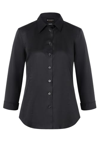 Karlowsky Damenbluse Active-Stretch mit 3/4-Ärmeln in Modern-Fit Farbe schwarz - Größe L von Karlowsky