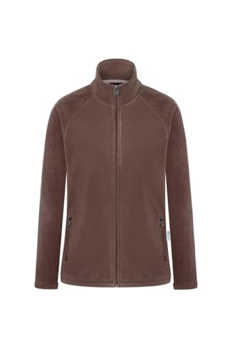 Karlowsky PASSION Damen Workwear Fleecejacke WARM-UP Langarm Stehkragen Raglan-Schnitt Polyester OEKO-TEX pflegeleicht Hellbraun Größe M von Karlowsky