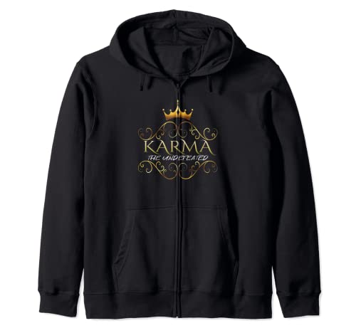 Damen Karma regelt das schon Unbesiegt Undefeated Kapuzenjacke Damen Karma regelt das schon Unbesiegt Undefeated Kapuzenjacke von Karma Undefeated Kollektion
