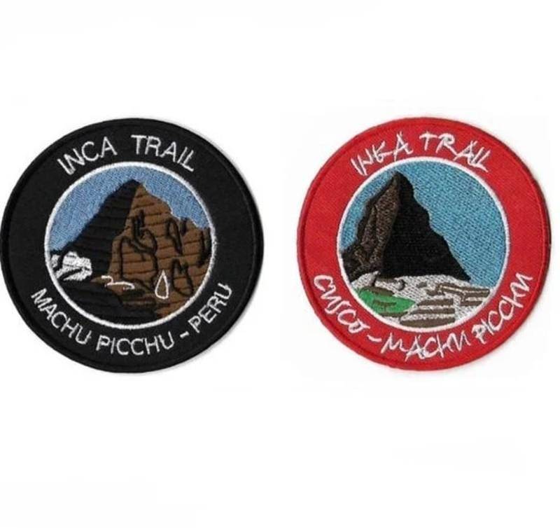 2 Stück Inka Pfad Machu Picchu Peru Aufnäher Set Gesticktes Zum Aufnähen Oder Aufbügeln von KarmaPatch