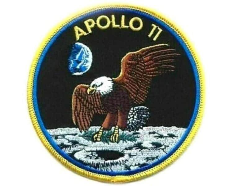 Apollo 11 Mission Patch | 3, 5 Zoll Gesticktes Aufnähen Zum Astronaut Raumanzug Souvenir Emblem Kostüm Mondlandung Geschenk Aufnäher von KarmaPatch