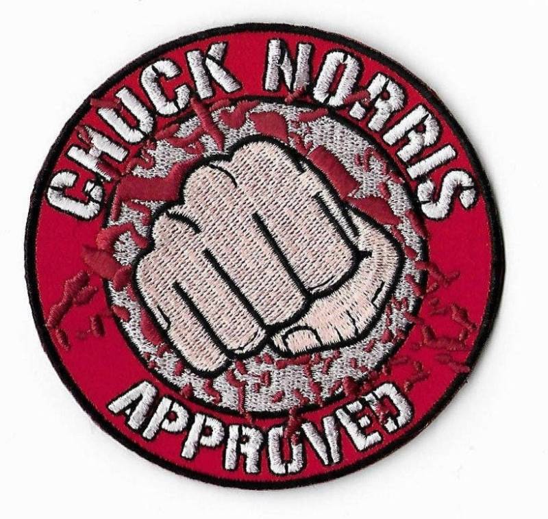 Chuck Norris Approved Tribute Patch | 3, 5 Zoll Aufnäher Zum Aufbügeln Oder Aufnähen Blut Faust Inspiriert Kung Fu Kimono Rucksack Jacke Geschenk von KarmaPatch