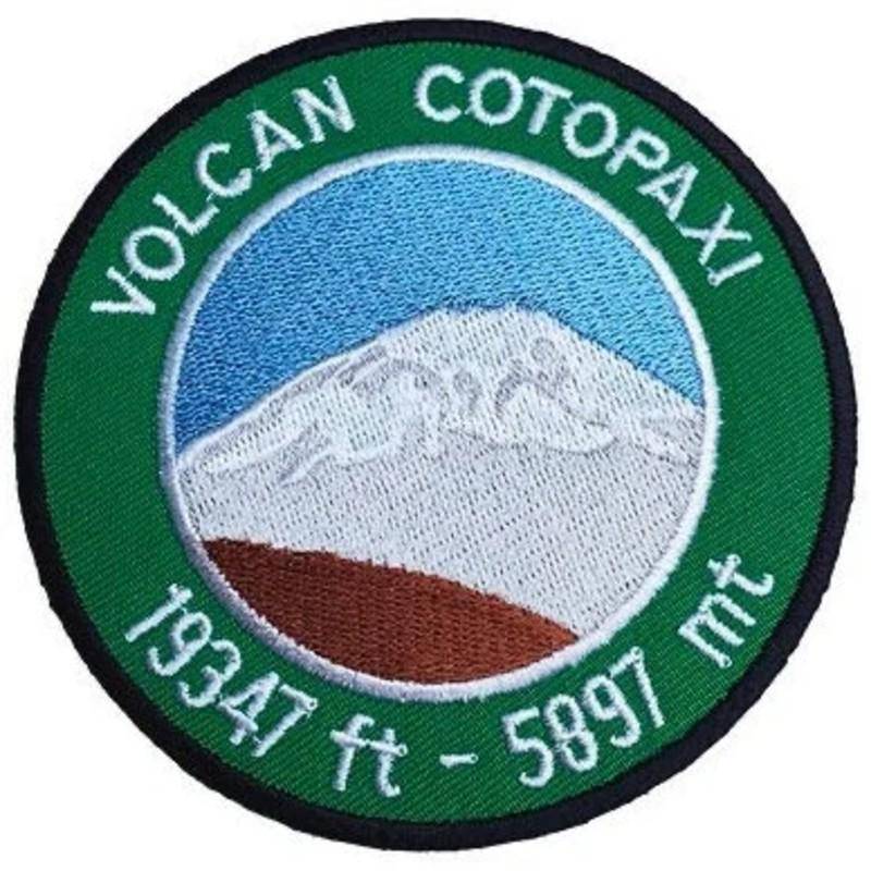 Cotopaxi Patch | 3, 5 Zoll Gesticktes Eisen/Aufnäher Souvenir Ecuador Trek Emblem Trekking Vulkan Anden Berge Kamm Diy Geschenk von KarmaPatch