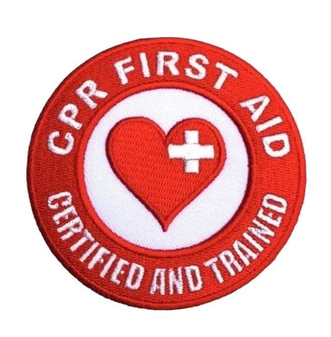 Cpr Erste Hilfe Aufnäher | 7, 5 cm Rot + Weiß Gesticktes Zum Aufnähen Perfekt Für Kostüme, Taschen, Mützen, Jacken, Hüte, Hemden, Geschenk von KarmaPatch