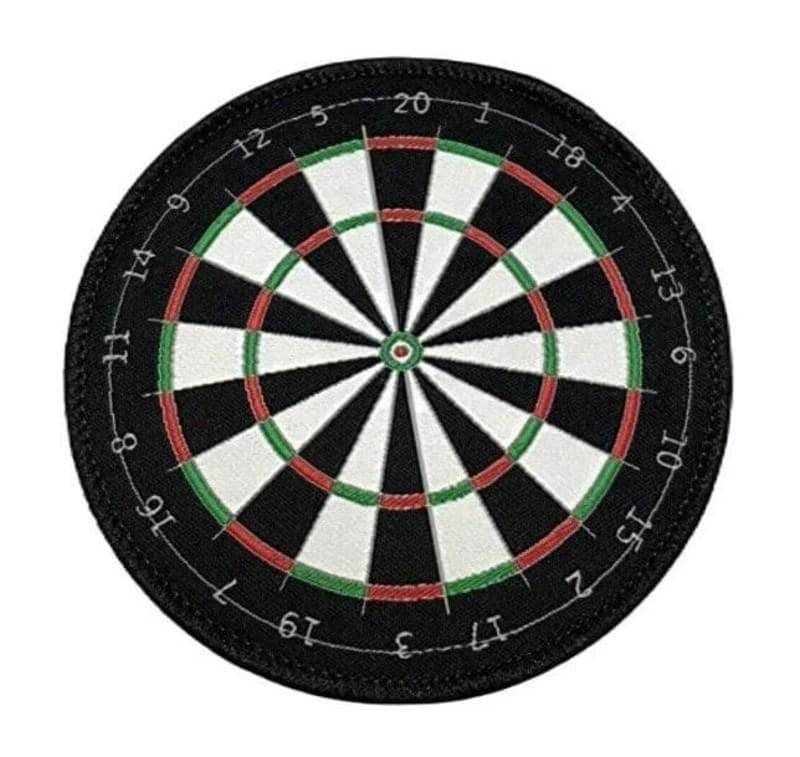Dartboard Patch | 3, 5 Zoll Gewebtes Aufbügeln Oder Aufnähen Darts Applikation Sport Bullseye 180 Finish Souvenir Pub Spiel Emblem Geschenk Patches von KarmaPatch