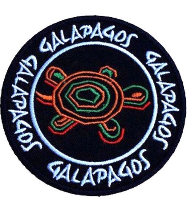 Galapagosinseln Schildkröten Aufnäher | 3, 5 Zoll Gesticktes Eisen/Aufnähen Reise Souvenir Emblem Eidechse Iguan Schildkröte Geschenk von KarmaPatch