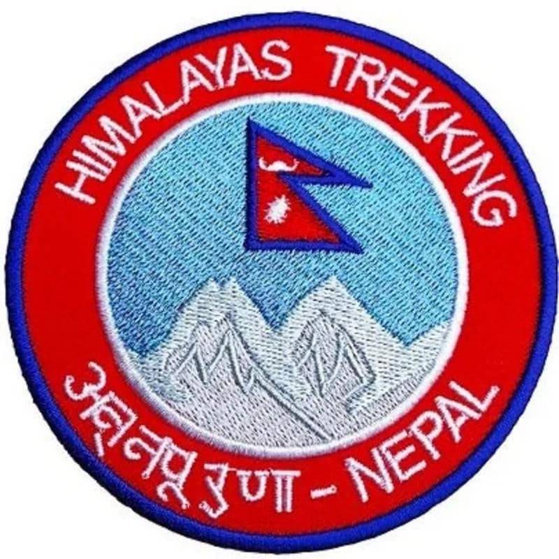 Himalaya Trekking Nepal Patch | 3, 5 Zoll Gesticktes Eisen/Aufnäher Applikation Bergsteigen Trek Emblem Crest Souvenir Diy Geschenk Patches von KarmaPatch