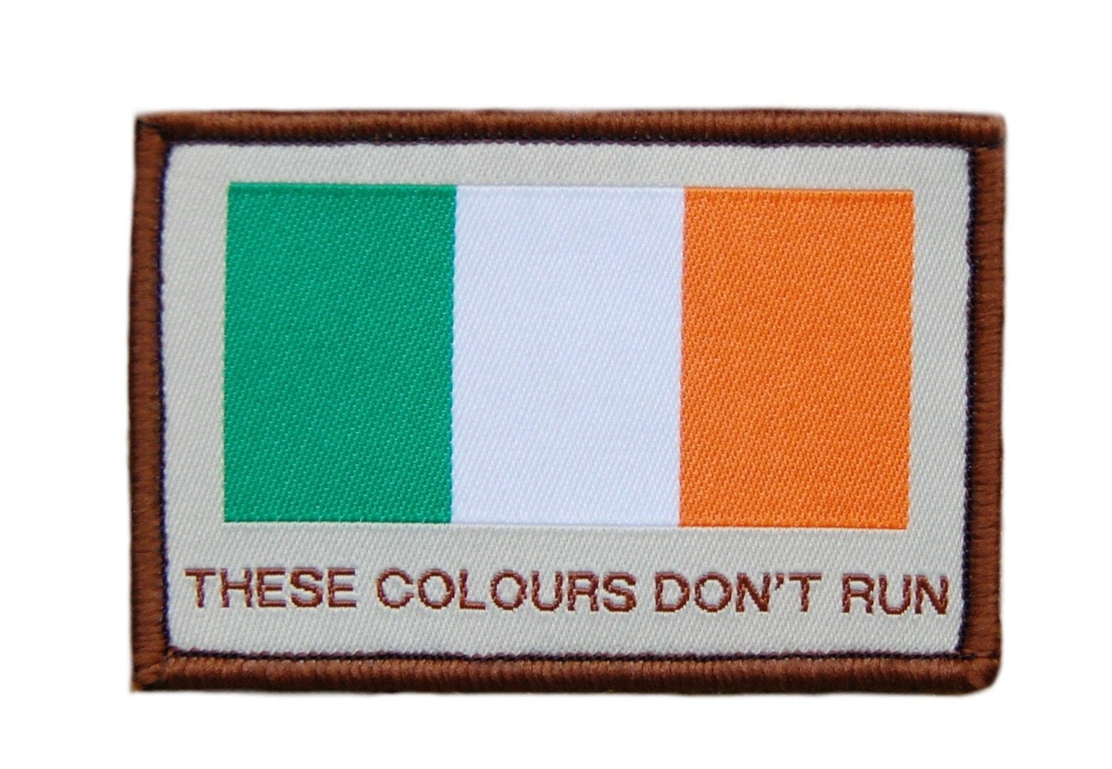 Irland Flagge Patch | 3 Zoll Haken + Schlaufe Stickerei Abzeichen Tarnmuster Irish Flagge, Airsoft, Martial Arts, Eire, Reisegeschenk Patches von KarmaPatch