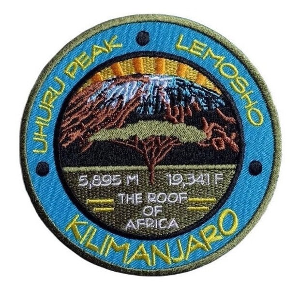 Kilimandscharo Uhuru Peak Lemosho Tanzania Patch | 3, 5 Zoll Aufnäher Zum Aufbügeln Oder Aufnähen The Dach Von Afrika Souvenir Emblem Wappen Geschenk von KarmaPatch