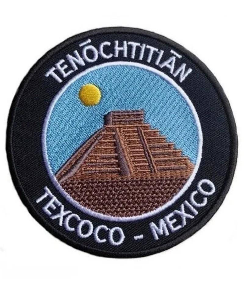 Tenochtitlan Texcoco Patch | 3, 5 Zoll Zum Aufbügeln/Aufnähen Mexiko-stadt Aztekentempel Pyramide Trek Travel Amerika Souvenir Geschenk Aufnäher von KarmaPatch