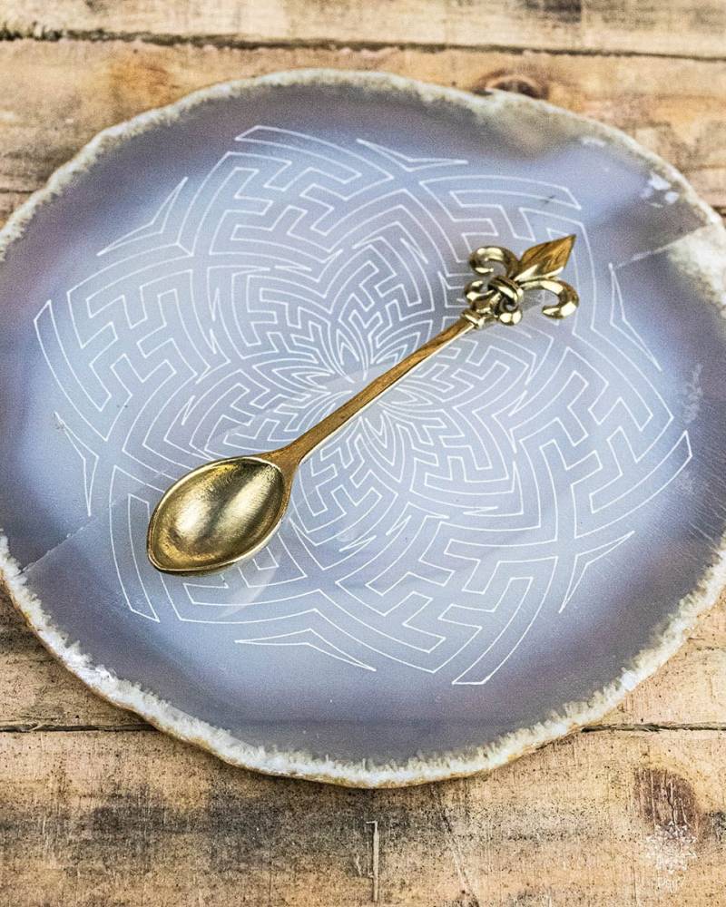 Messing Löffel - Anhänger Golden Talisman Mit Halskette von KarmaSyndikat