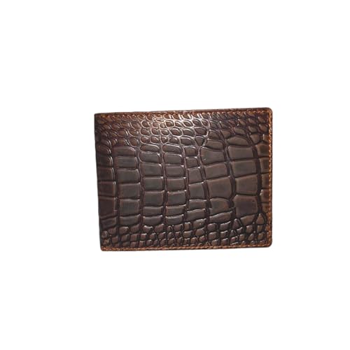 Karmafabrik Herren Geldbörse aus echtem Rindsleder in Krokooptik, Vintage-braun, Echtleder-Portemonnaie, Echtleder-Wallet Karmafabrik Herren Geldbörse aus echtem Rindsleder in Krokooptik, Vintage-braun, Echtleder-Portemonnaie, Echtleder-Wallet von Karmafabrik