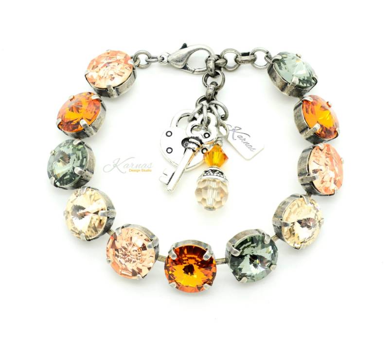 Ankunft Des Herbls 12 Mm Bettelarmband Mit K.d.s. Premium Kristall Wählen Sie Ihr Finish Karnas Design Studio von KarnasDesignStudio