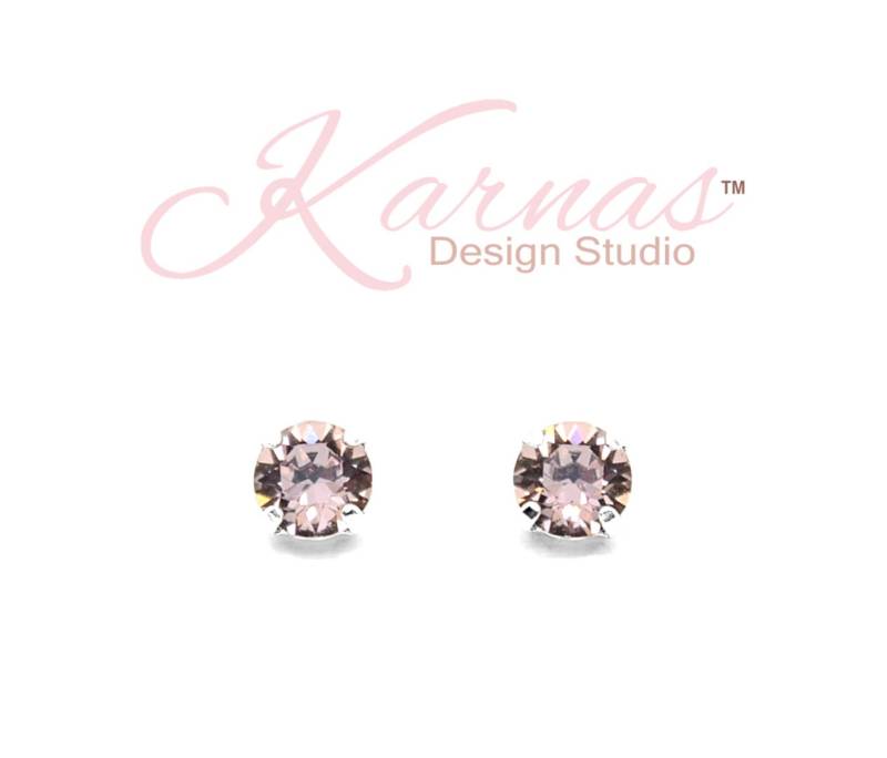 Antik Pink 8 Mm Ohrstecker Oder Tropfen-Ohrringe Mit Echten Kristallen Wählen Sie Ihr Finish Karnas Design Studio ™ von KarnasDesignStudio
