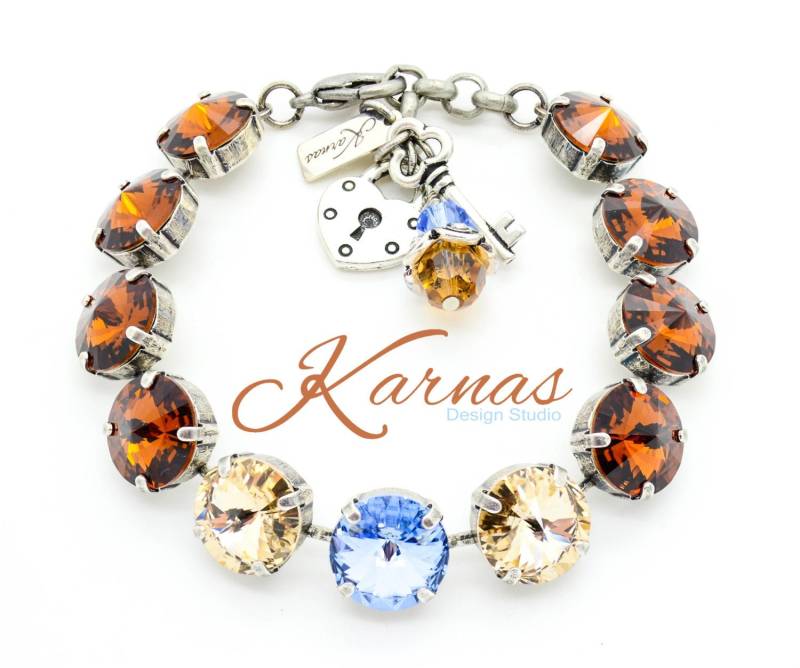 Beautiful Day 12 Mm Kristall Rivoli Armband Made Mit K.d.s. Premium Wählen Sie Ihr Finish Karnas Design Studio von KarnasDesignStudio