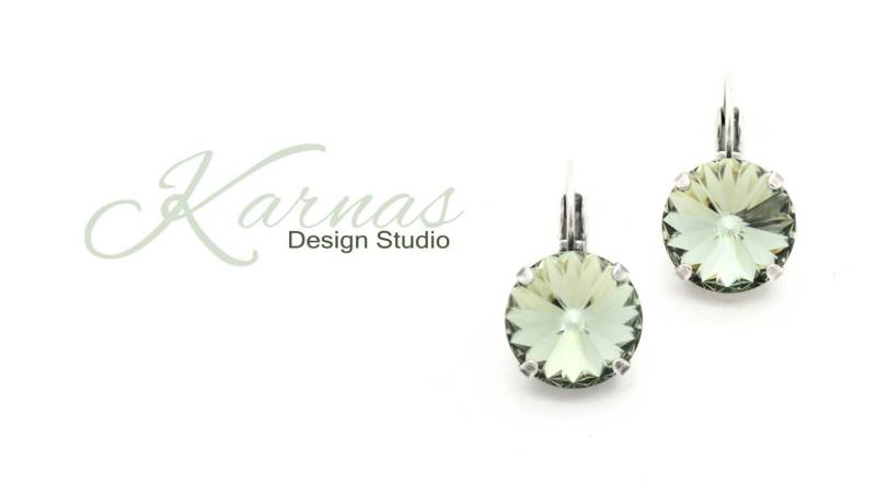 Black Diamond 14 Mm Ohrhänger Mit K.d.s. Premium Kristall Wählen Sie Ihr Finish Karnas Design Studio ™ von KarnasDesignStudio