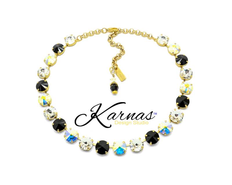 Black Ice Kristall Halskette Mit K.d.s. Premium Wählen Sie Ihr Finish Karnas Design Studio ™ von KarnasDesignStudio