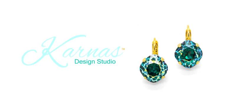 Blaues Chamäleon Ohrstecker Oder 12mm K.d.s. Premium Kristall Wählen Sie Ihr Finish Karnas Design Studio ™ von KarnasDesignStudio