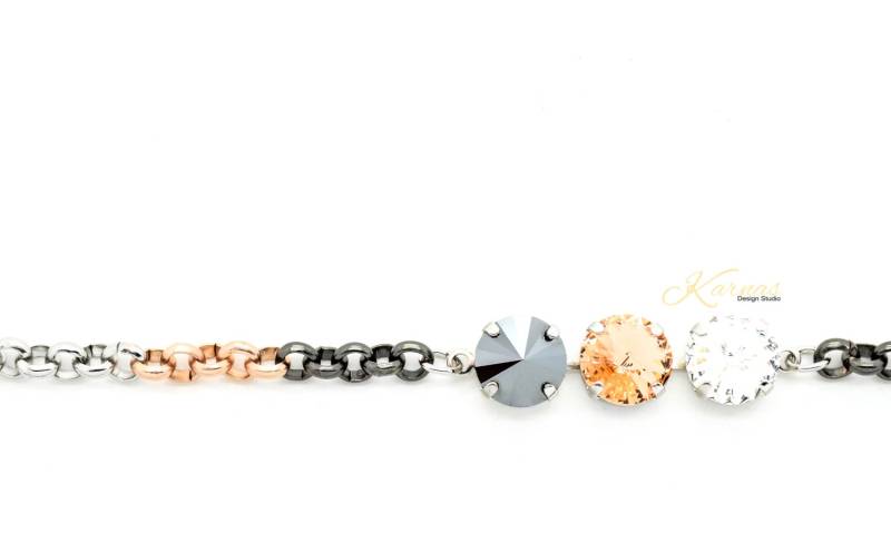 Chamäleon Kristall Rivoli Armband K.d.s Premium Wählen Sie Ihr Finish Karnas Design Studio von KarnasDesignStudio