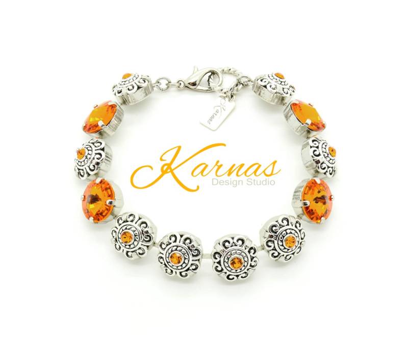 Citrus Rush 12 Mm Metallelement Armband K.d.s. Premium Kristall Wählen Sie Ihr Finish Karnas Design Studio von KarnasDesignStudio