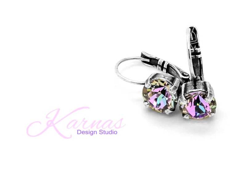 Cotton Candy 8 Mm Tropfen Oder Ohrstecker K.d.s. Premium Kristall Wählen Sie Ihr Finish Karnas Design Studio ™ von KarnasDesignStudio